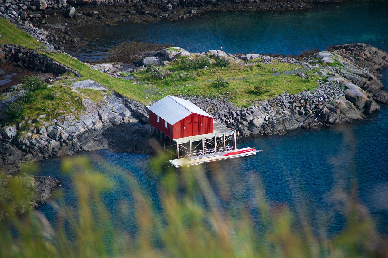 house, sea, fishermans house, nature, pier, bridge, rocks, coast